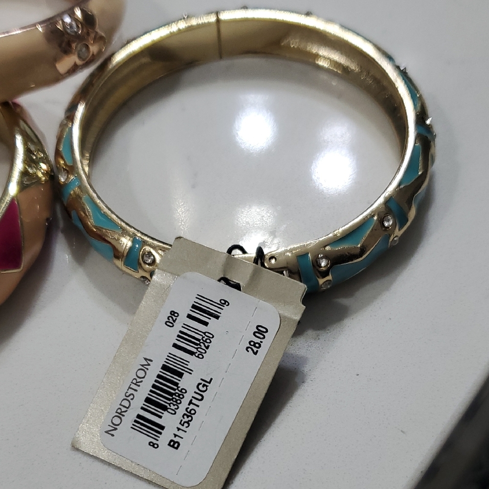 Nordstrom Gold and Teal Women's Bracelet